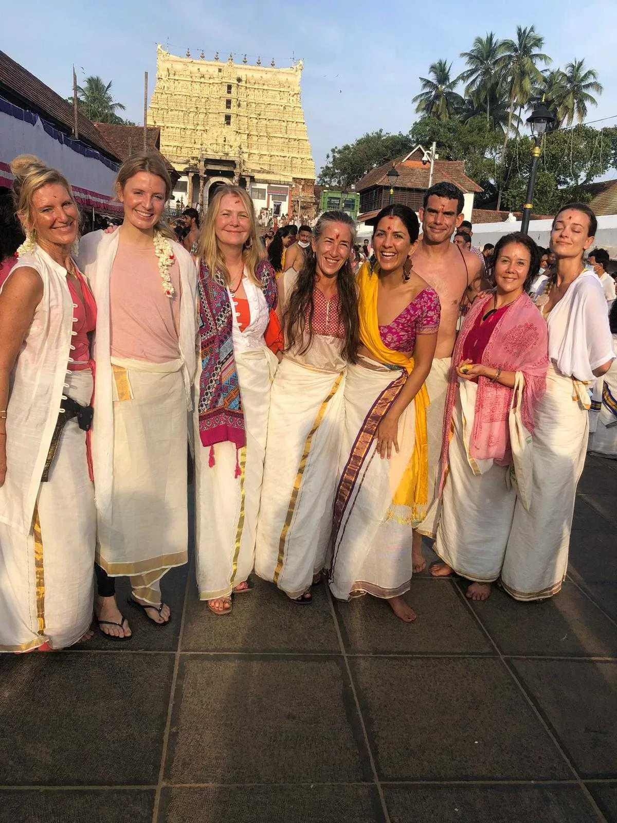 Jeanette at Ananda Padmanabhaswamy Temple, Trivandrum