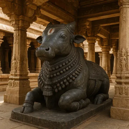 Nandi Idol facing Lord Shiva