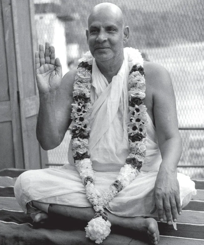 Swami Sivananda Saraswati, founder of the Divine Life Society and the teacher whose sequence is practised in Sivananda yoga studios worldwide